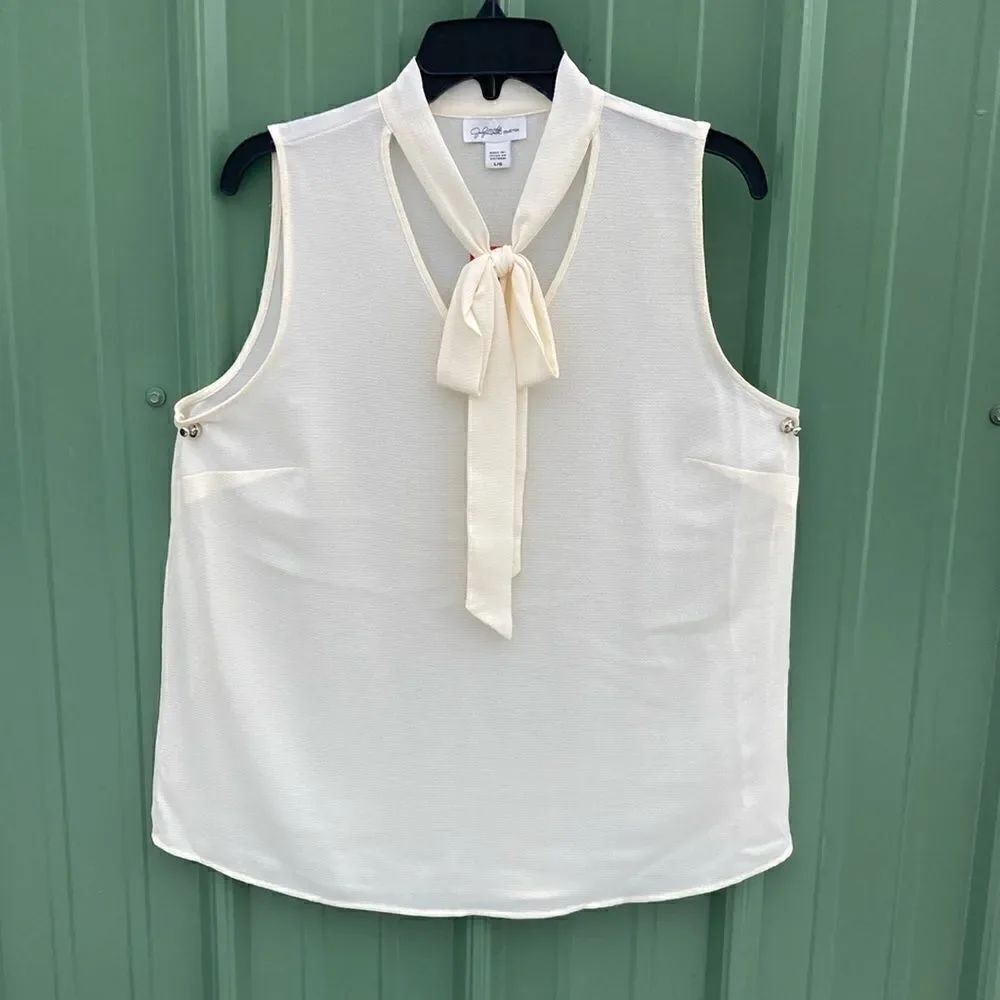 Women's Sleeveless Lightweight Blouse Top Shirt Size L